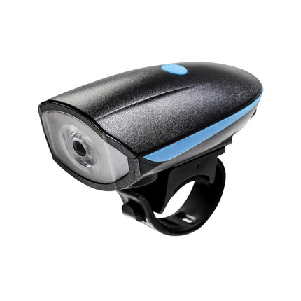 Rechargeable Bike Headlight With Horn Bright LED Waterproof For Night Use