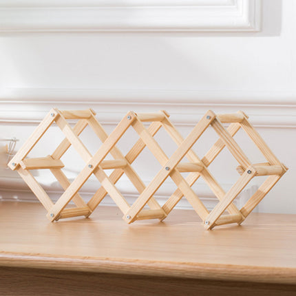 Wine Rack Wooden Display Rack Holds 5 or 10 Bottles for Home Decor Sturdy Durable