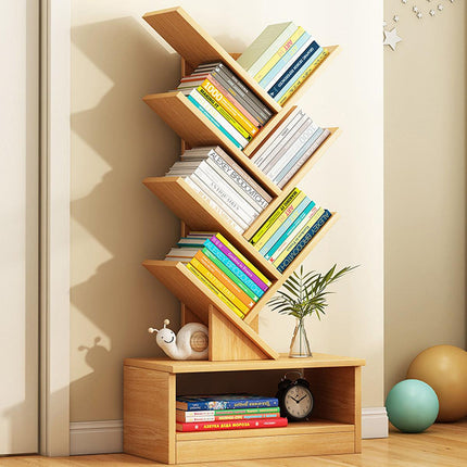 8 Shelf Tree Display Bookshelf Book Storage Rack Modern Bookcase for Home Office