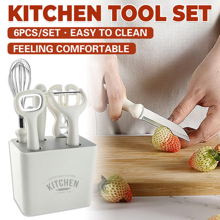 6PCS Kitchen Tool Set Stainless Steel Durable Safe for Home Kitchen Cooking
