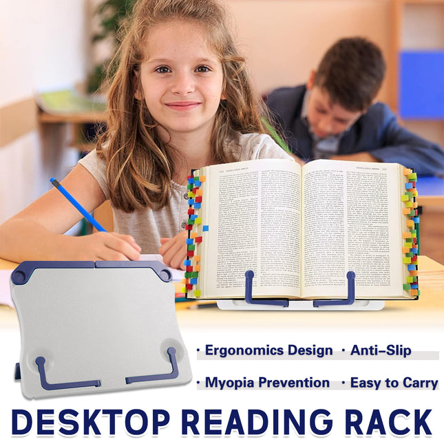 Lightweight Portable Adjustable Plastic Book Stand Music Sheet Holder 202x156mm