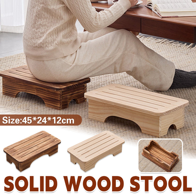 Solid Wood Small Stool Footrest Step Stool Shoe Changing Low Bench Indoor Use