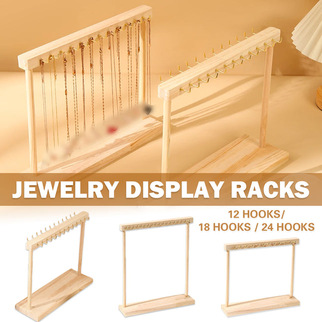Solid Wood Necklace Jewelry Display Racks for Home Store Showcase Storage