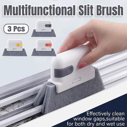 3pcs Window Groove Cleaning Brushes for Door Recess Dirt Remover Tool Set