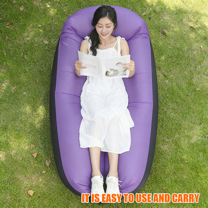 Inflatable Sofa Outdoor Portable Air Lounge Camping Foldable Couch Lightweight