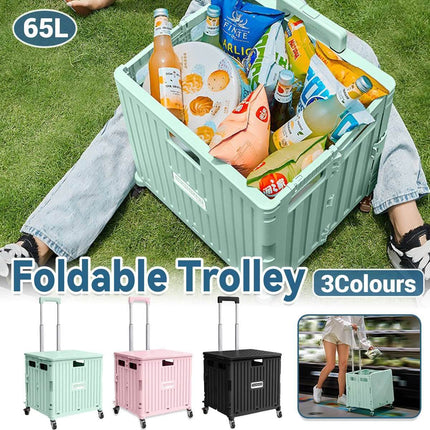 Portable Foldable Shopping Cart Grocery Trolley Wheels Collapsible Supermarket