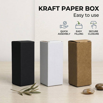 Small Cardboard Tuck Boxes 50 Pack 3 Colours