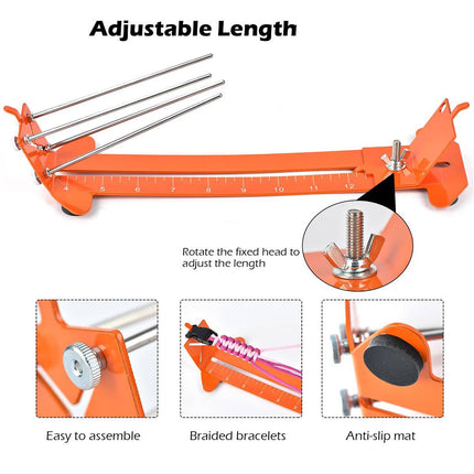 Adjustable Metal Paracord Bracelet Making Jig Braiding Tool DIY Craft Fixture