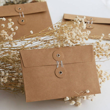 Kraft Paper String Tie Envelopes 3 Size Options