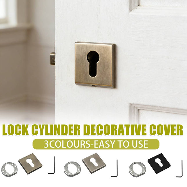 Square Lock Cylinder Decorative Cover 3 Colours