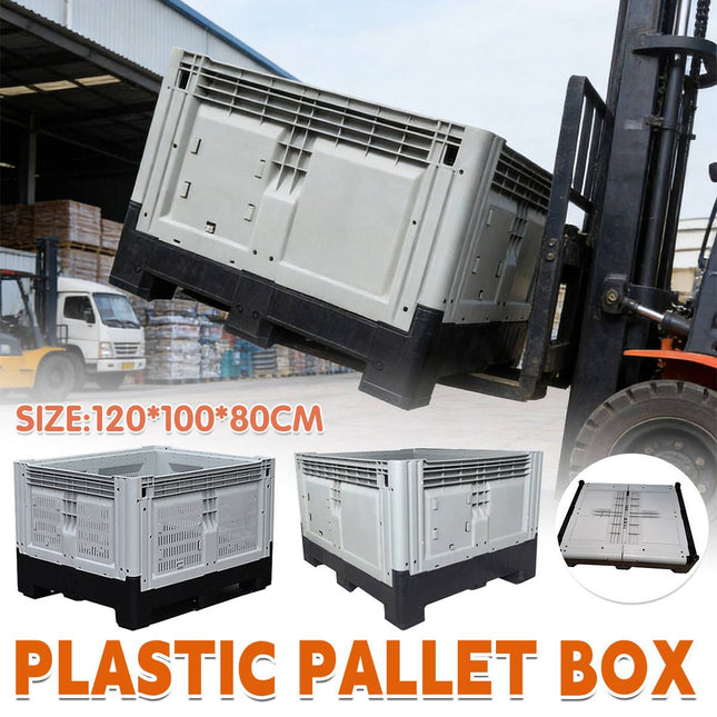 Foldable HDPE Logistics Storage Crate Stackable Forklift Pallet Box