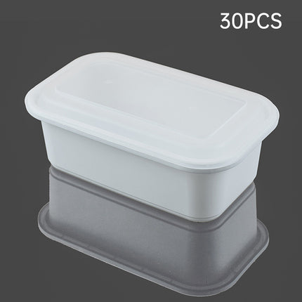 30PCS Disposable Takeout Lunch Box 1100ml Food-Grade PP Restaurant Home Delivery