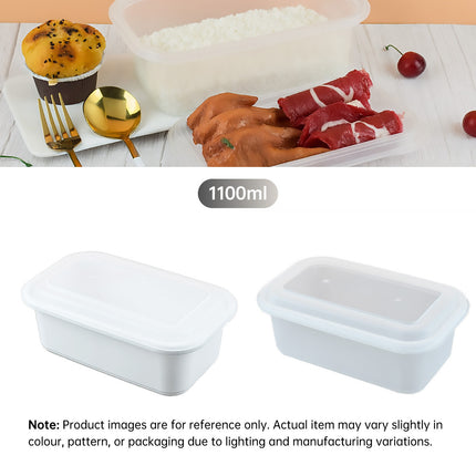 30PCS Disposable Takeout Lunch Box 1100ml Food-Grade PP Restaurant Home Delivery