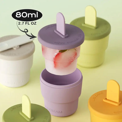 Silicone Ice Cube Moulds 2PCS Food Freezer Tray Set for Homemade Purees and Snacks