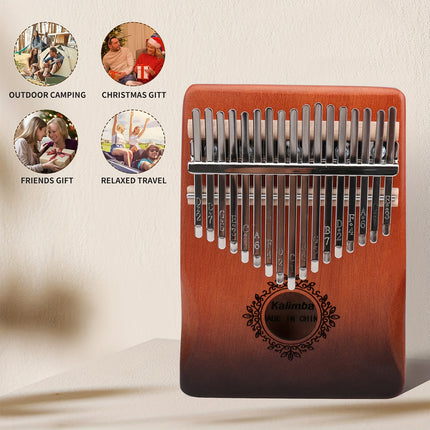 17-Key Beginner Thumb Piano Portable Instrument for Music Learning and Practice
