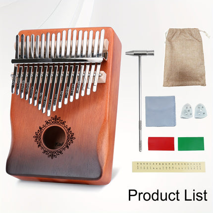 17-Key Beginner Thumb Piano Portable Instrument for Music Learning and Practice