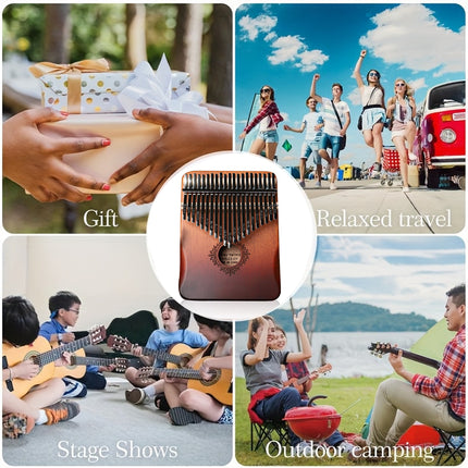 17-Key Beginner Thumb Piano Portable Instrument for Music Learning and Practice