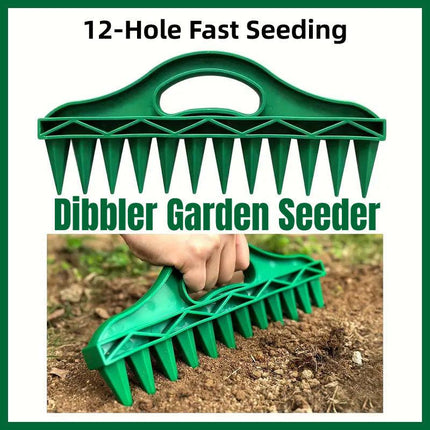 12 Hole Seeding Punch Vegetable Plant Seeder Tool for Garden Planting Soil Punch