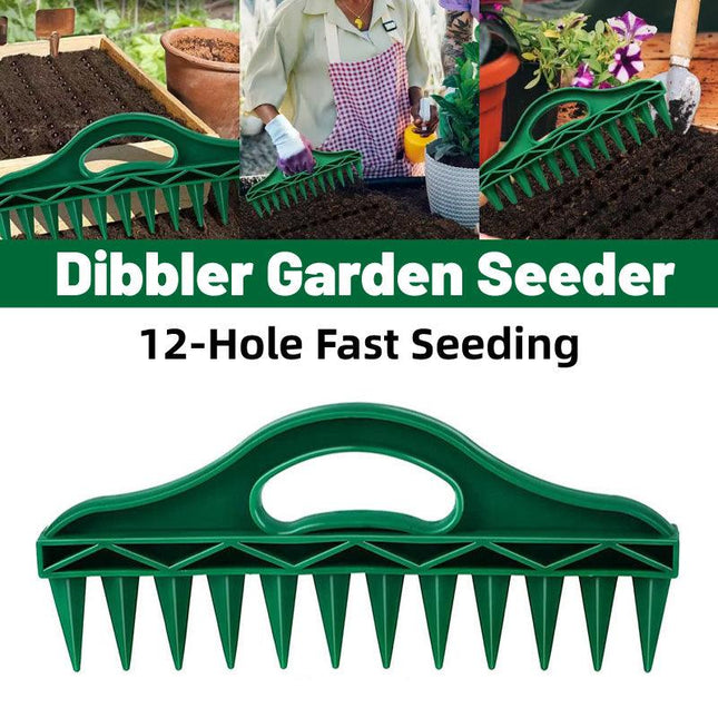 12 Hole Seeding Punch Vegetable Plant Seeder Tool for Garden Planting Soil Punch