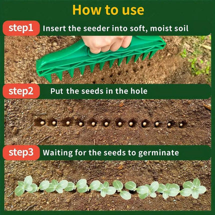 12 Hole Seeding Punch Vegetable Plant Seeder Tool for Garden Planting Soil Punch