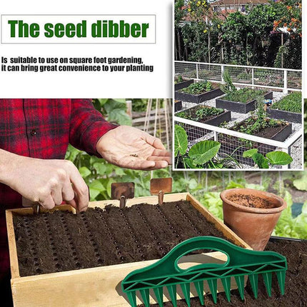 12 Hole Seeding Punch Vegetable Plant Seeder Tool for Garden Planting Soil Punch