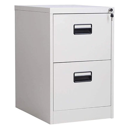 2 Drawer Lockable Steel File Cabinet Office Storage Document Organiser Secure