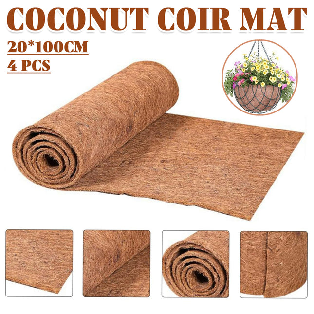 4 PCS Non-Slip Mat Coconut Palm Pet Garden Turtle Matpet Mat Blueberry Mat