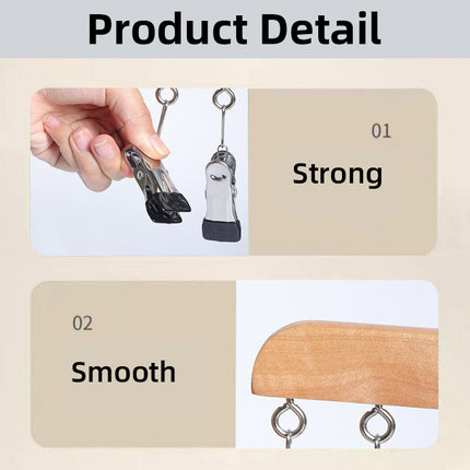 Solid Wood 12 Peg Clip Hanger Socks Tie Scarf Closet Storage Organiser