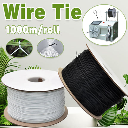 1000M Coiled Tie Wire Elliptical Binding Wire Garden Plant Cable Roll for Home
