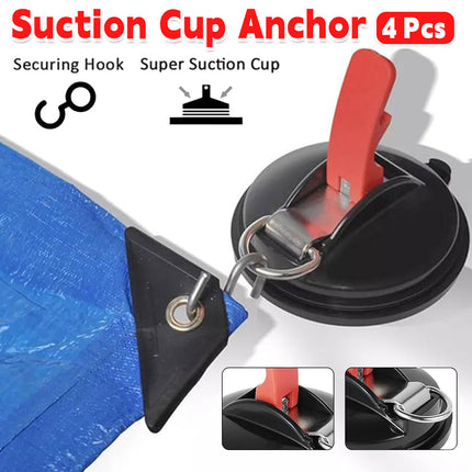 Suction Cup Anchor Holder 4pcs Multifunctional Wall Mount Household Vacuum Hooks