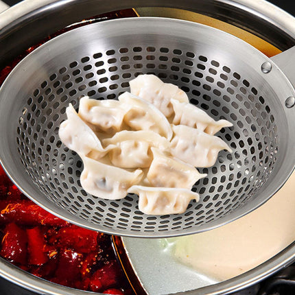 Stainless Steel Colander Spoon Kitchen Strainer Tool for Pasta Rice Vegetable