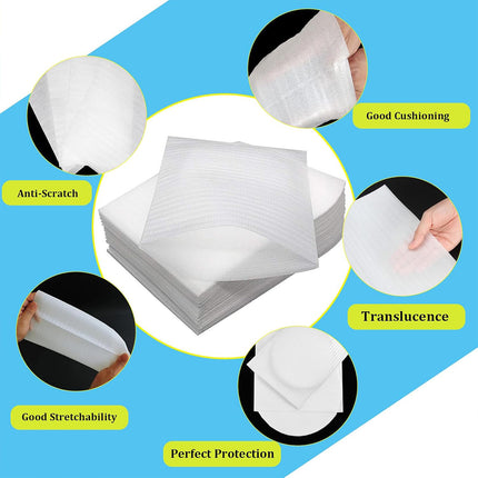 100pcs Pearl Cotton Foam Bag Shockproof Packaging for Fragile Items Protection