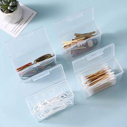 Card Storage Box Set 4PCS Plastic Transparent Case for Game or Business Cards