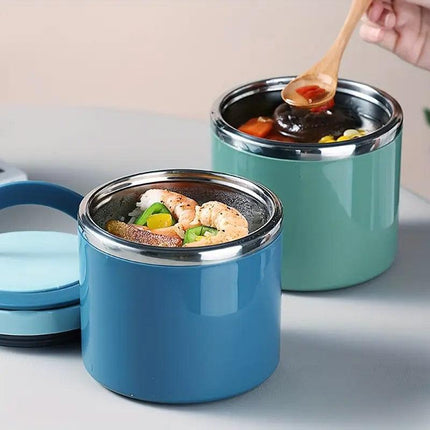 Stainless Steel Insulated Lunch Box Bento Box Thermal Food Container Breakfast