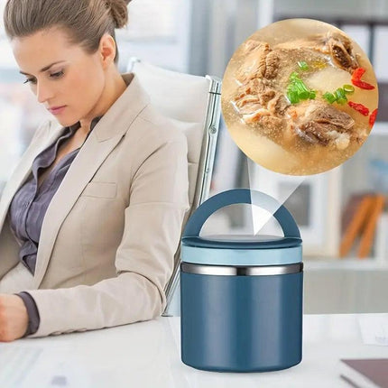 Stainless Steel Insulated Lunch Box Bento Box Thermal Food Container Breakfast