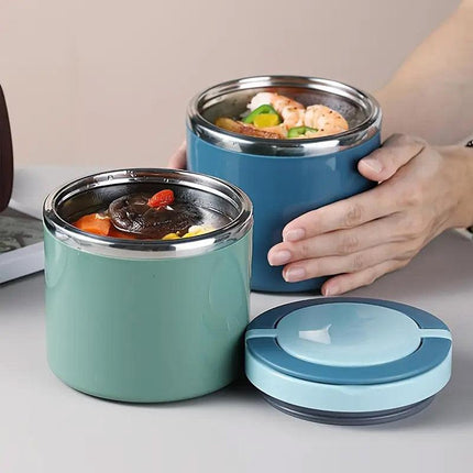 Stainless Steel Insulated Lunch Box Bento Box Thermal Food Container Breakfast