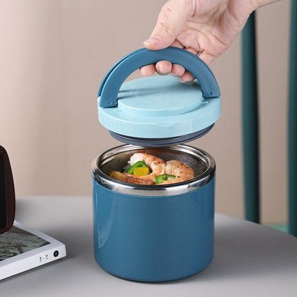 Stainless Steel Insulated Lunch Box Bento Box Thermal Food Container Breakfast