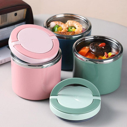 Stainless Steel Insulated Lunch Box Bento Box Thermal Food Container Breakfast
