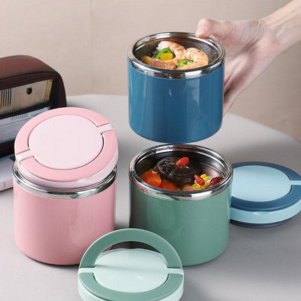 Stainless Steel Insulated Lunch Box Bento Box Thermal Food Container Breakfast