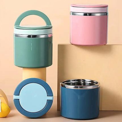 Stainless Steel Insulated Lunch Box Bento Box Thermal Food Container Breakfast