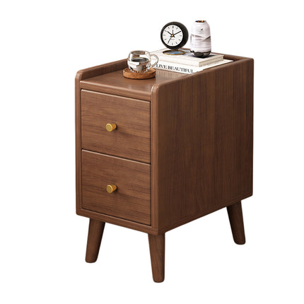 New Chinese Style Multi Functional Bedside Table Solid Wood Storage Drawer