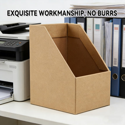 6PCS Kraft Paper Desktop Storage Box for Document Organization Office Supplies