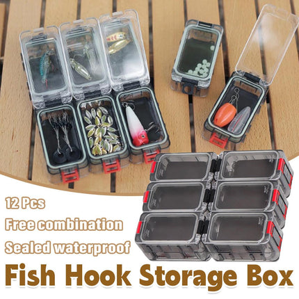 Luminous Fishing Accessory Box Multi Compartment Hook Storage Tackle Case