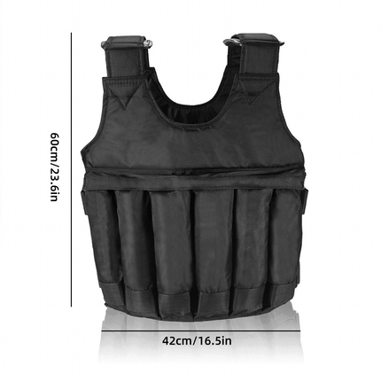 Adjustable Weighted Vest for Fitness Training with Sandbag Steel Plates Gear
