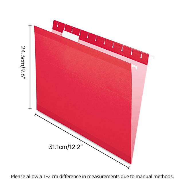 25x A4 Suspension Hanging File Folders 5 Tab Colour Metal Rail Filing Cabinet