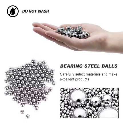 600PCS Stainless Steel Metric Ball Bearing Set Precision Steel Ball for Use DIY