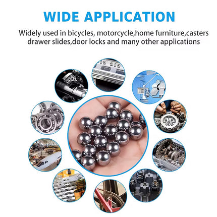 600PCS Stainless Steel Metric Ball Bearing Set Precision Steel Ball for Use DIY