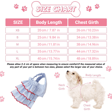 Small Dog Cat Summer Dress Princess Style Pet Clothes Puppy Dogs Cats