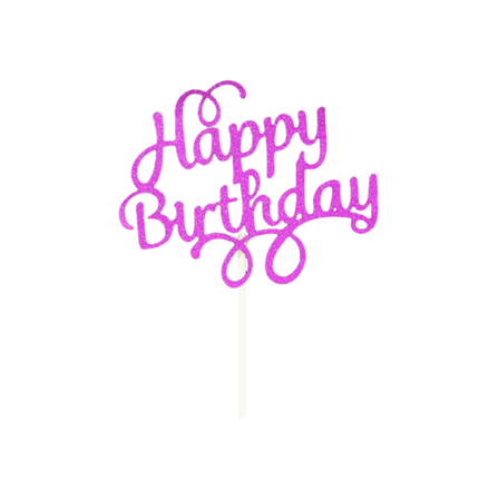 Happy Birthday Cake Topper Colour Printed Acrylic Party Decorations