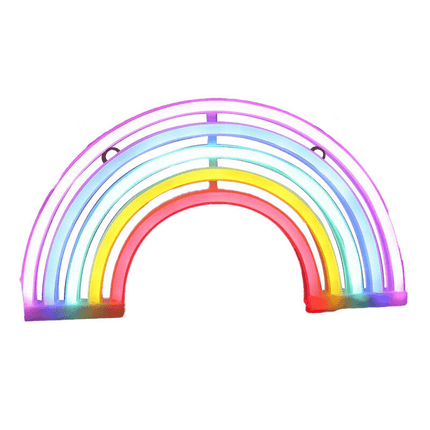 Led Rainbow Neon Sign Lights Bedside Night Light Lamp Kids Room Home Wall Decor